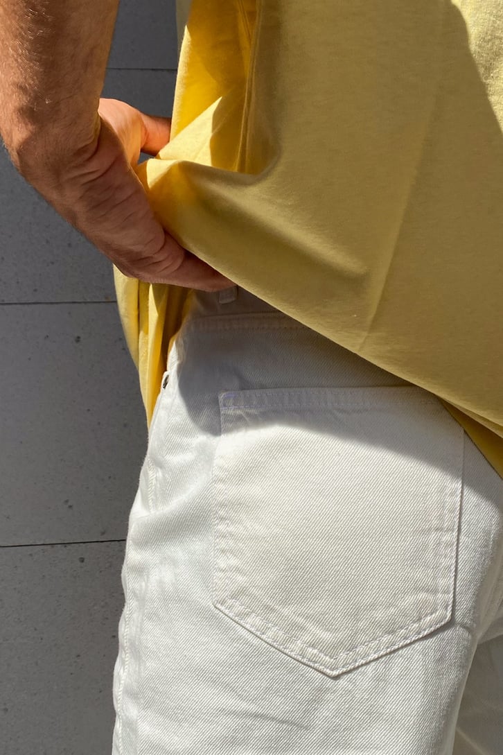 Basic Krem Baggy Jean