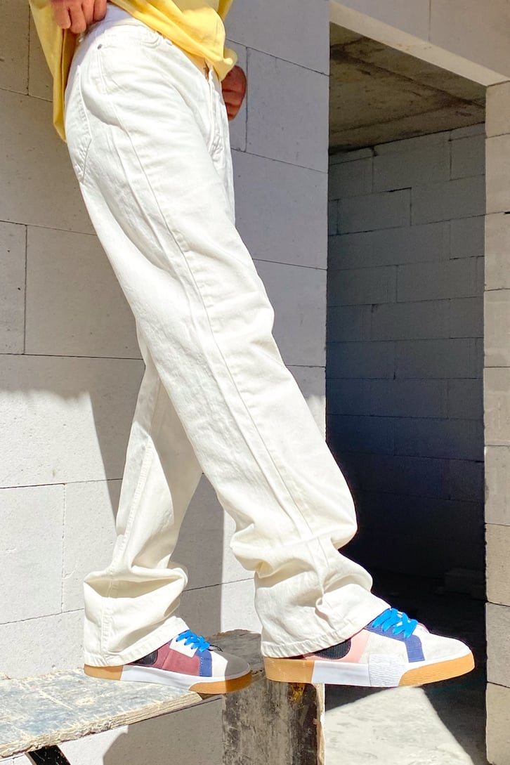 Basic Krem Baggy Jean