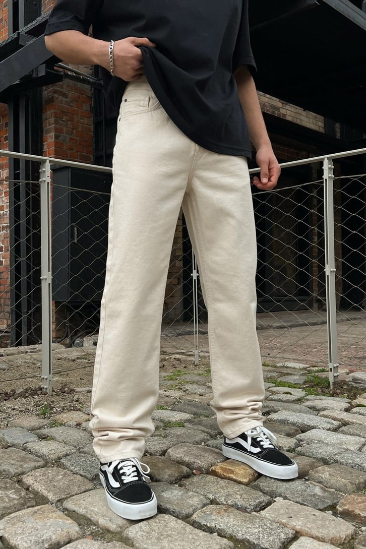 Basic Krem Baggy Jean