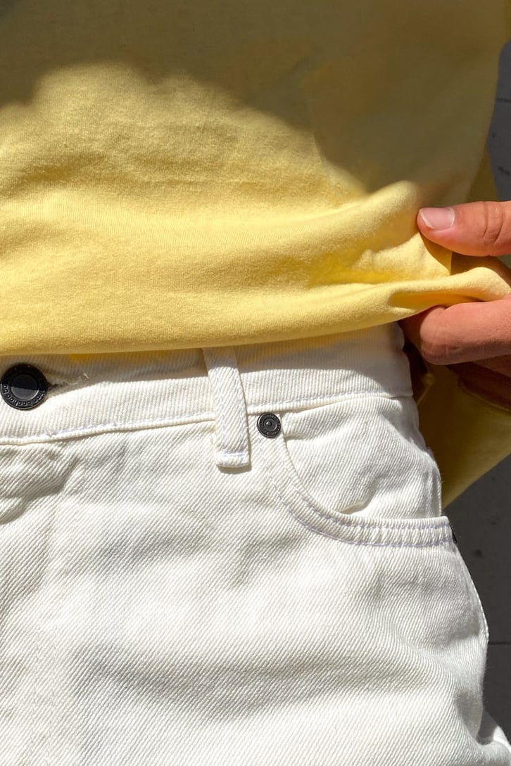 Basic Krem Baggy Jean