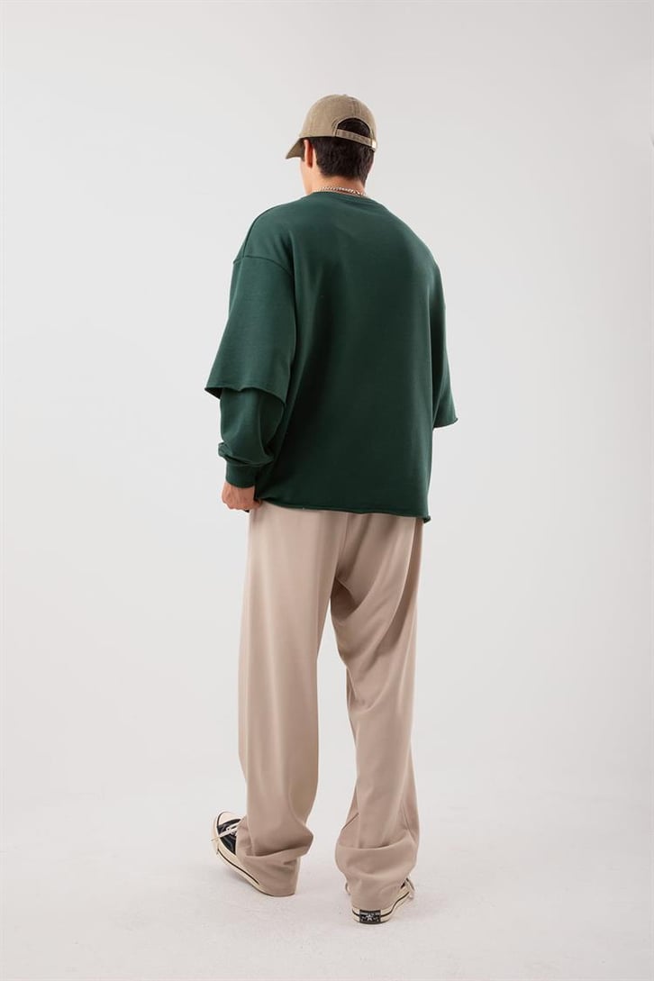 Basic Krem Kumaş Pantolon