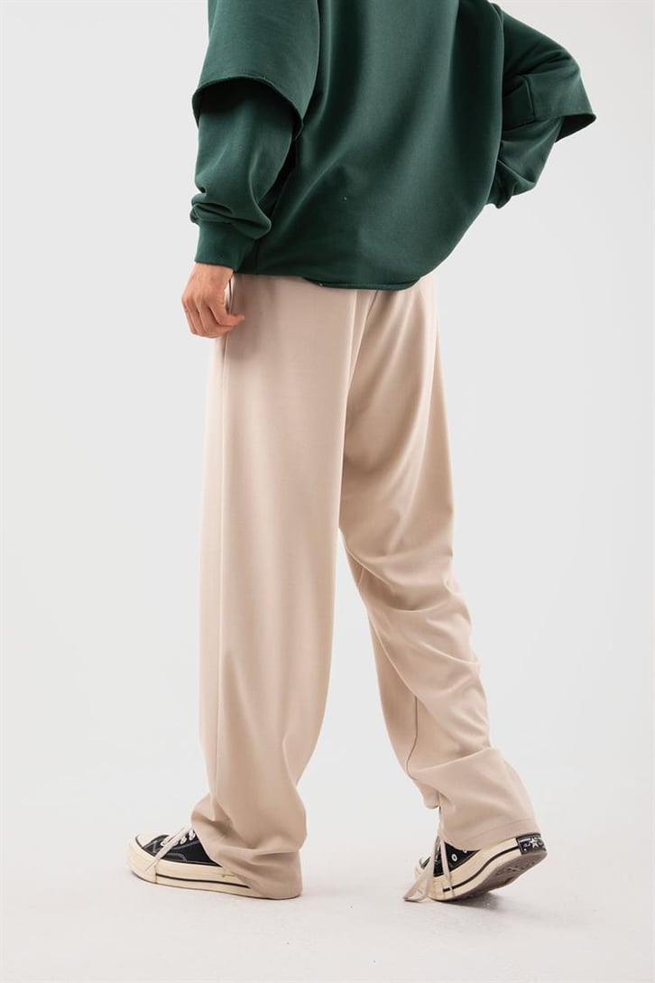 Basic Krem Kumaş Pantolon