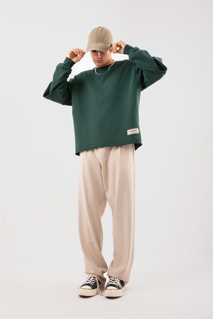 Basic Krem Kumaş Pantolon