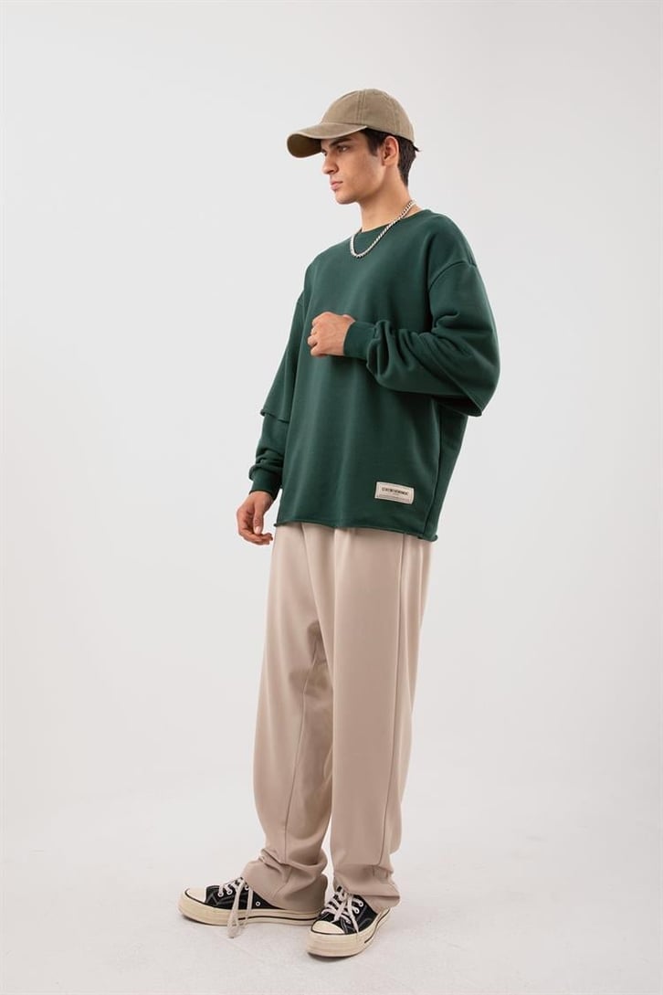 Basic Krem Kumaş Pantolon