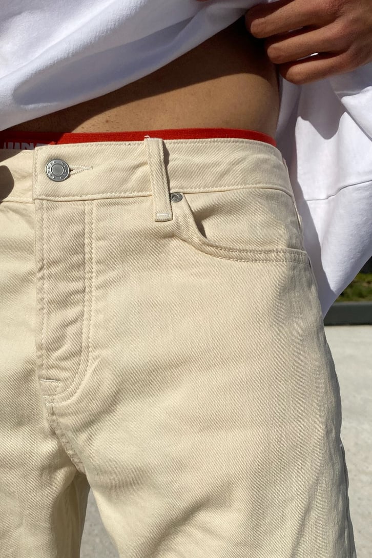 Basic Krem Skinny Jean