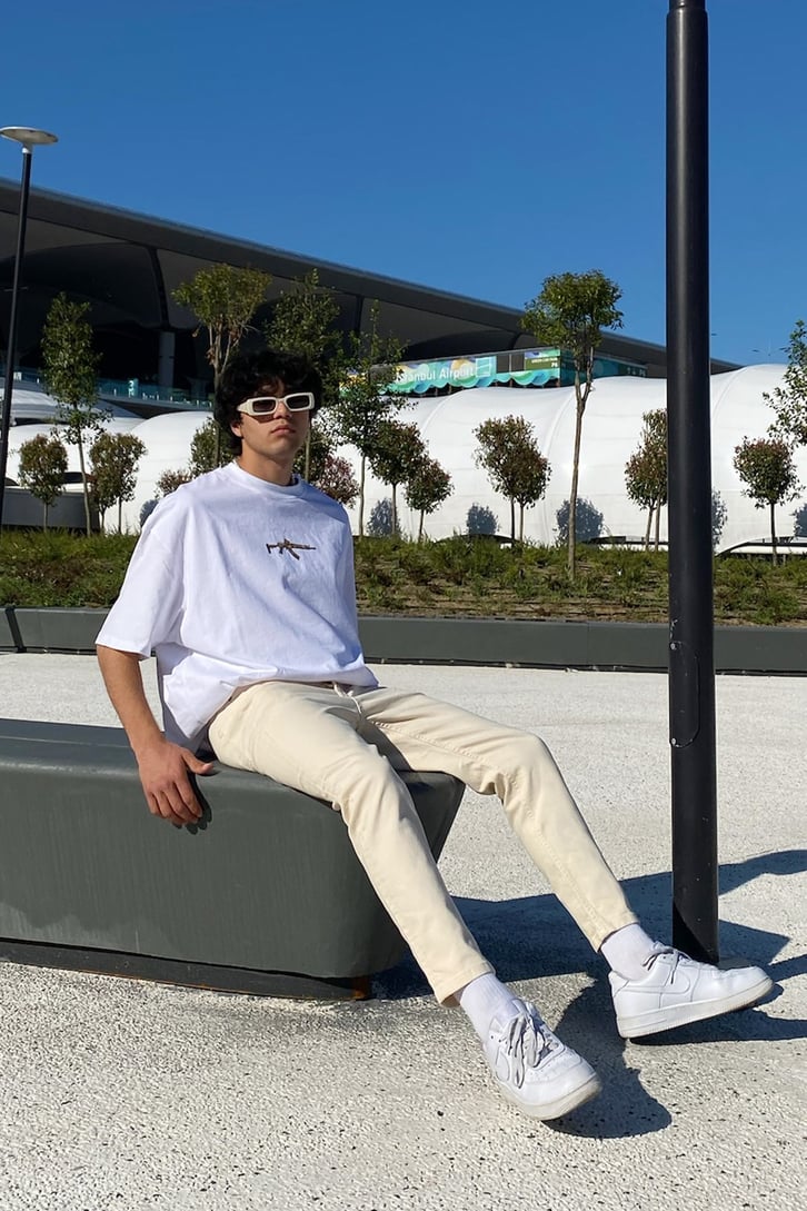 Basic Krem Skinny Jean
