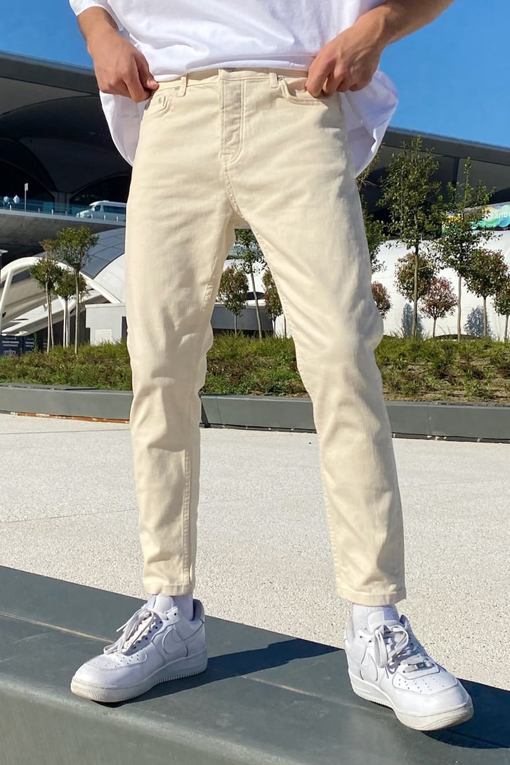 Basic Krem Skinny Jean