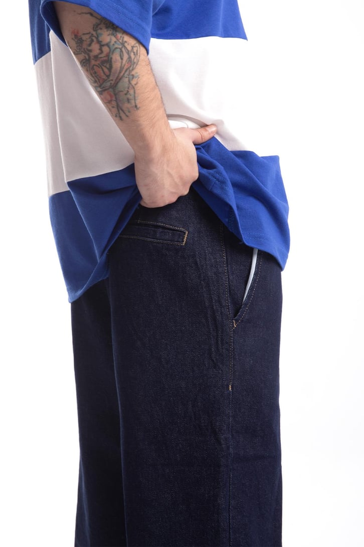 Basic Lacivert Baggy Jean