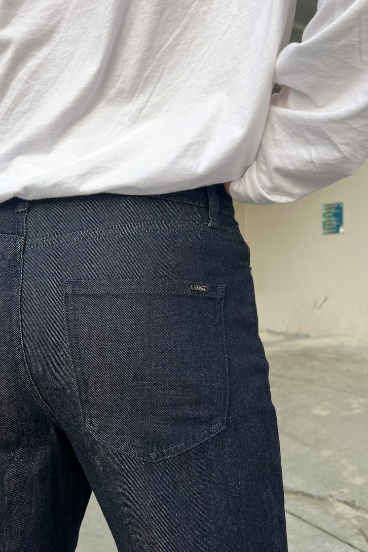 Basic Lacivert Baggy Jean
