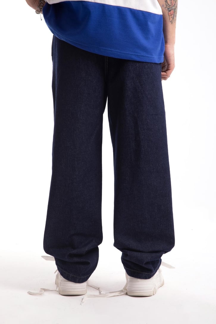 Basic Lacivert Baggy Jean