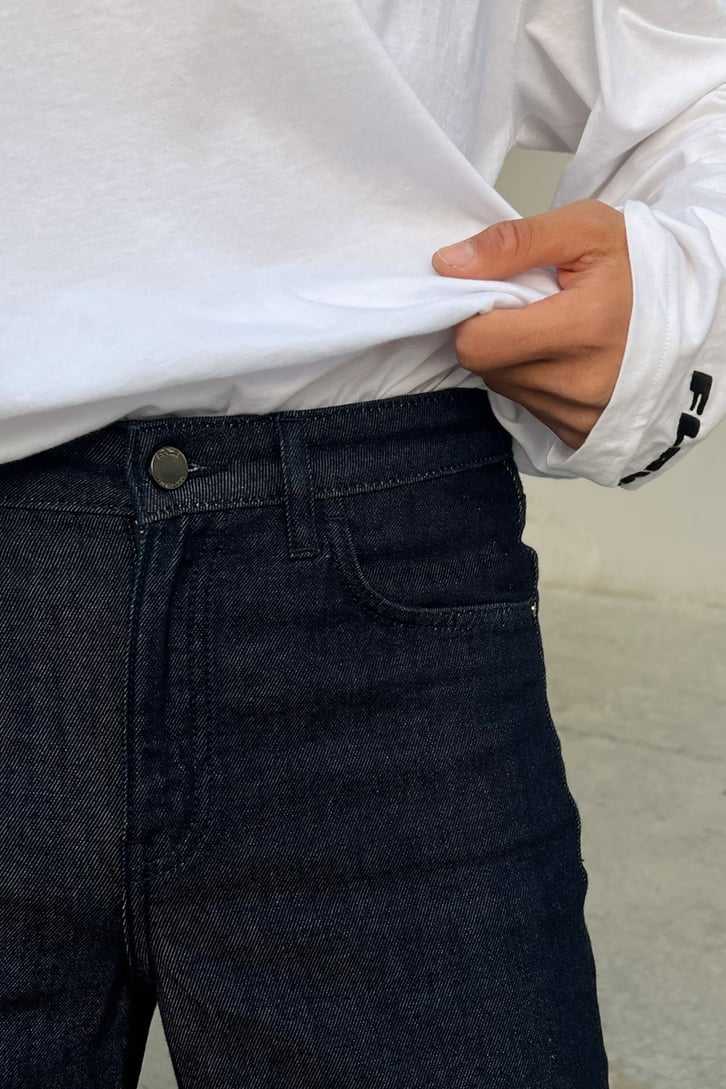 Basic Lacivert Baggy Jean