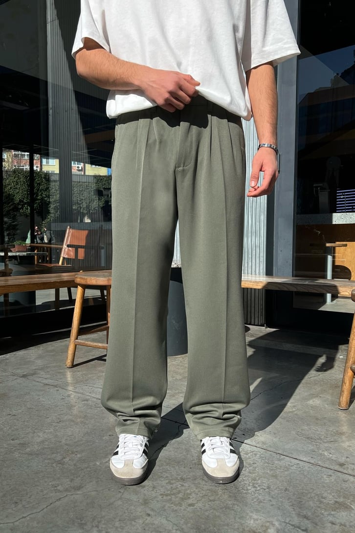 Basic Lacivert Kumaş Pantolon