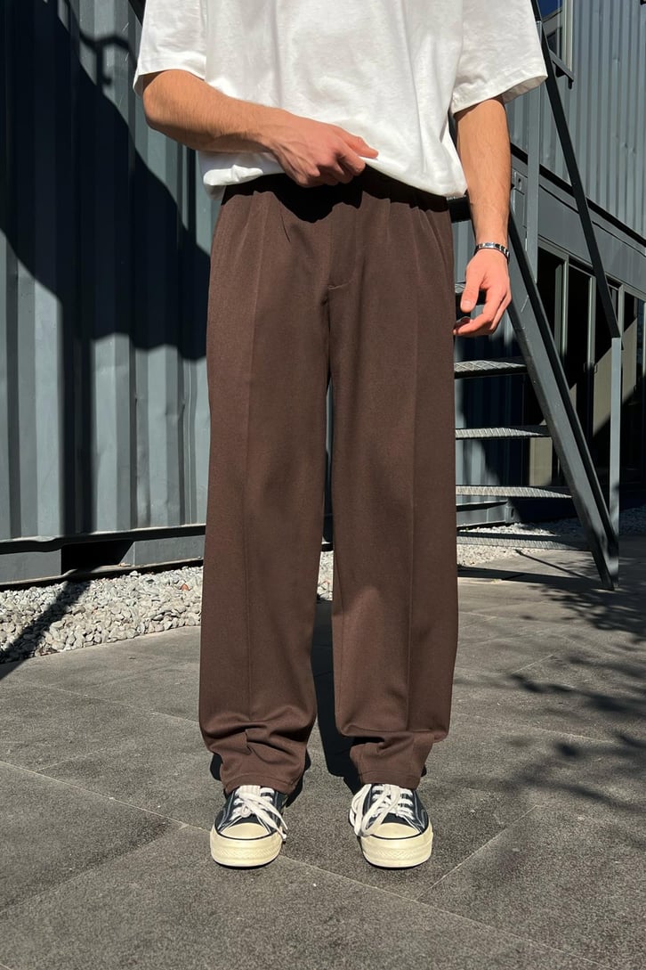 Basic Lacivert Kumaş Pantolon