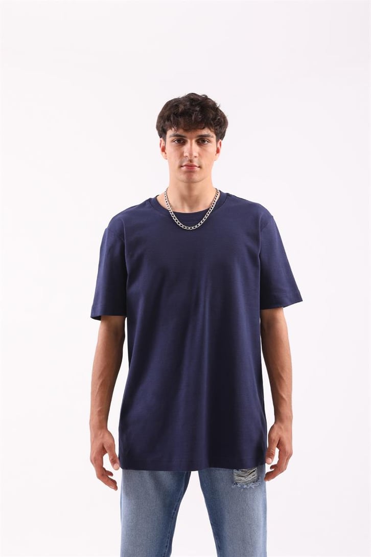 Basic Lacivert Regular Fit Tişört