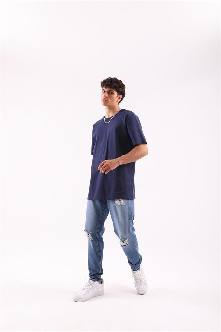 Basic Lacivert Regular Fit Tişört