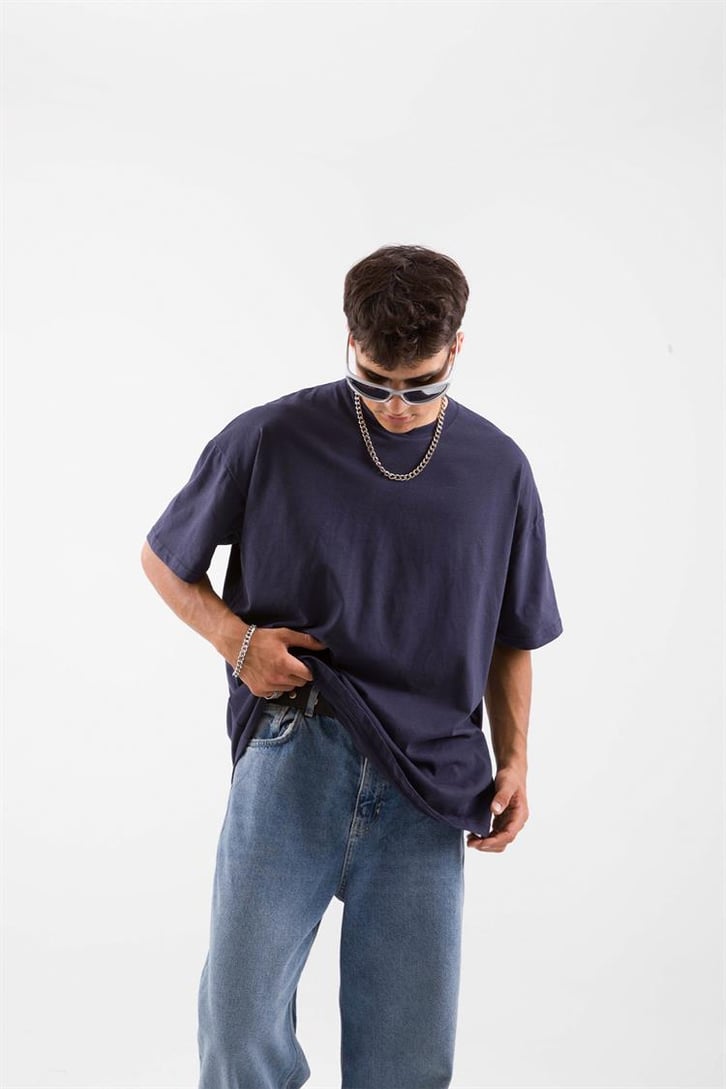 Basic Lacivert Regular Tshirt