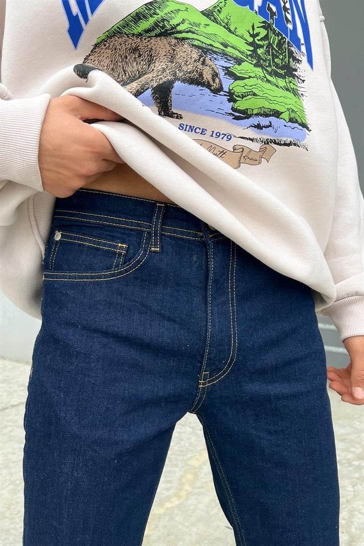 Basic Lacivert Slim Fit Jean