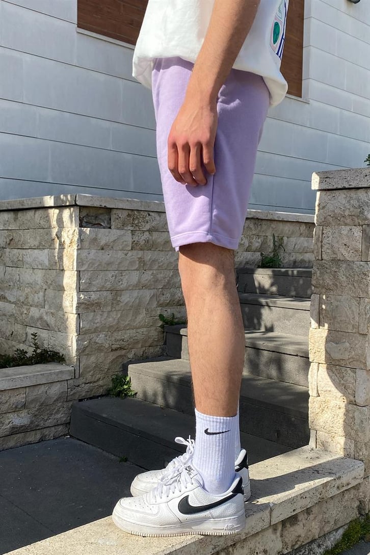 Basic Lila Bermuda Şort