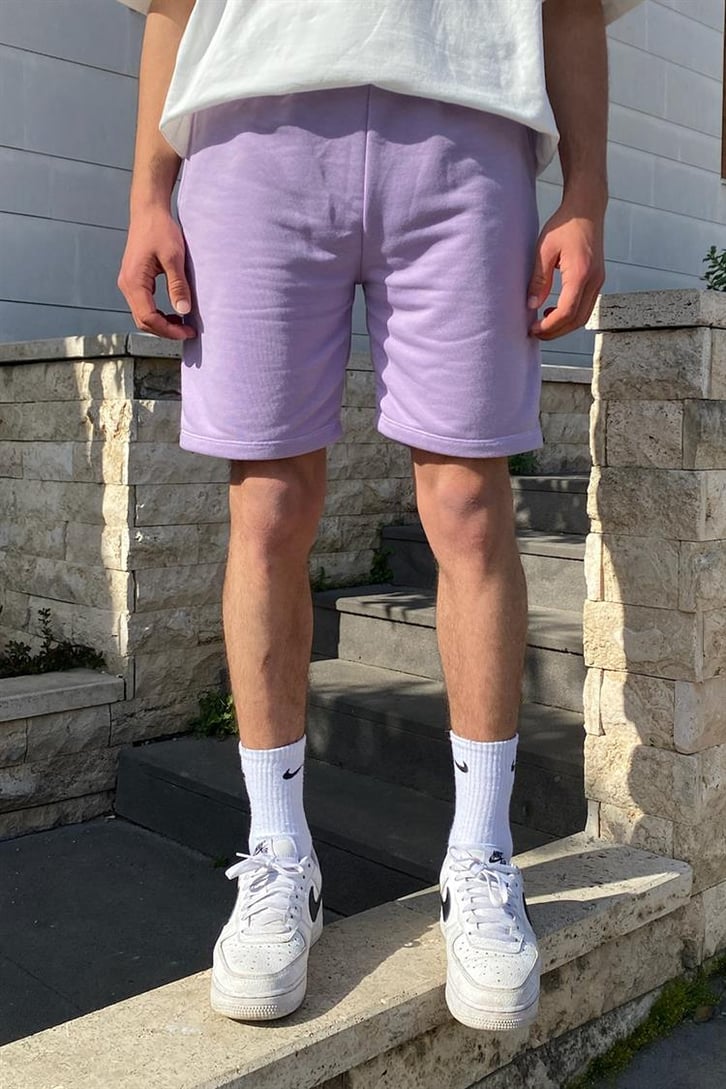 Basic Lila Bermuda Şort