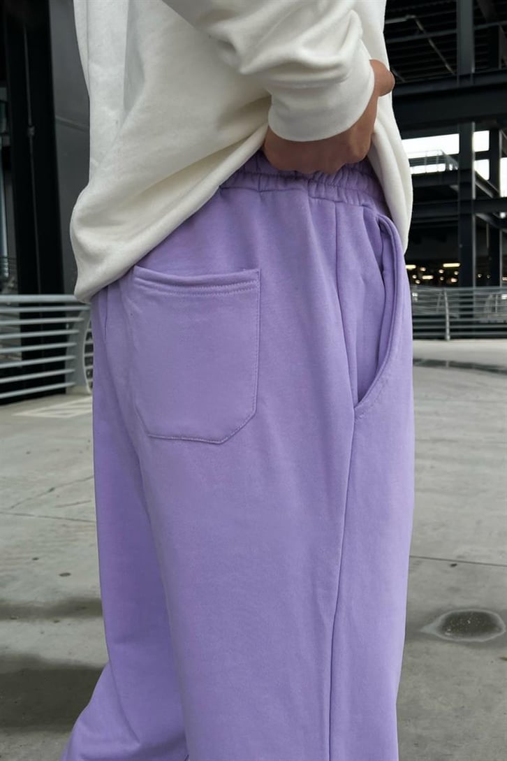 Basic Lila İçi Pamuklu Jogger Fit Eşofman Altı