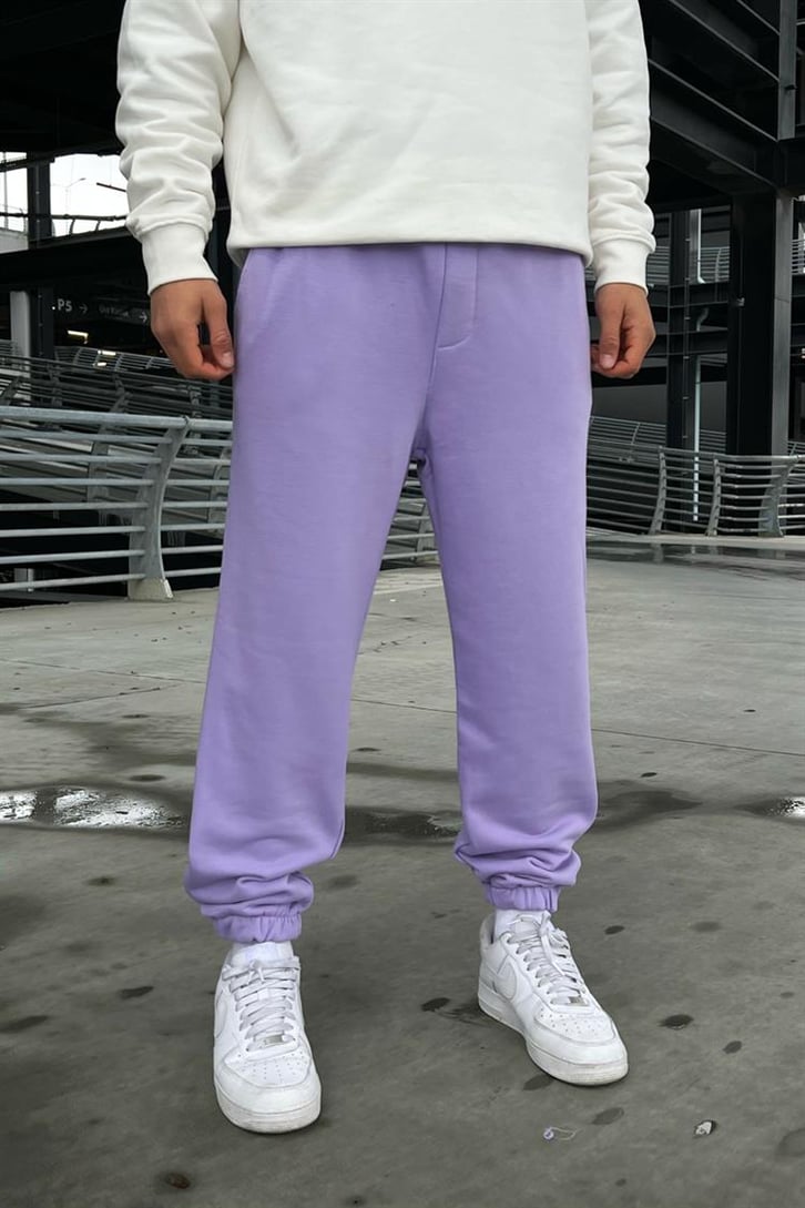 Basic Lila İçi Pamuklu Jogger Fit Eşofman Altı