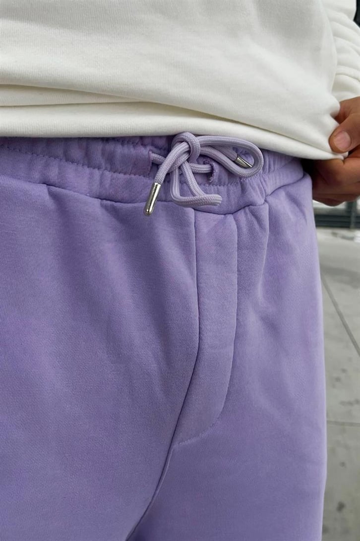 Basic Lila İçi Pamuklu Jogger Fit Eşofman Altı