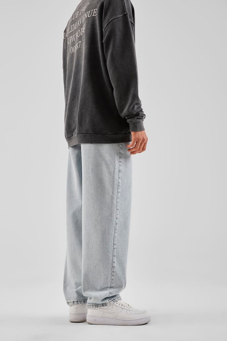 Basıc Mavi Baggy Jean