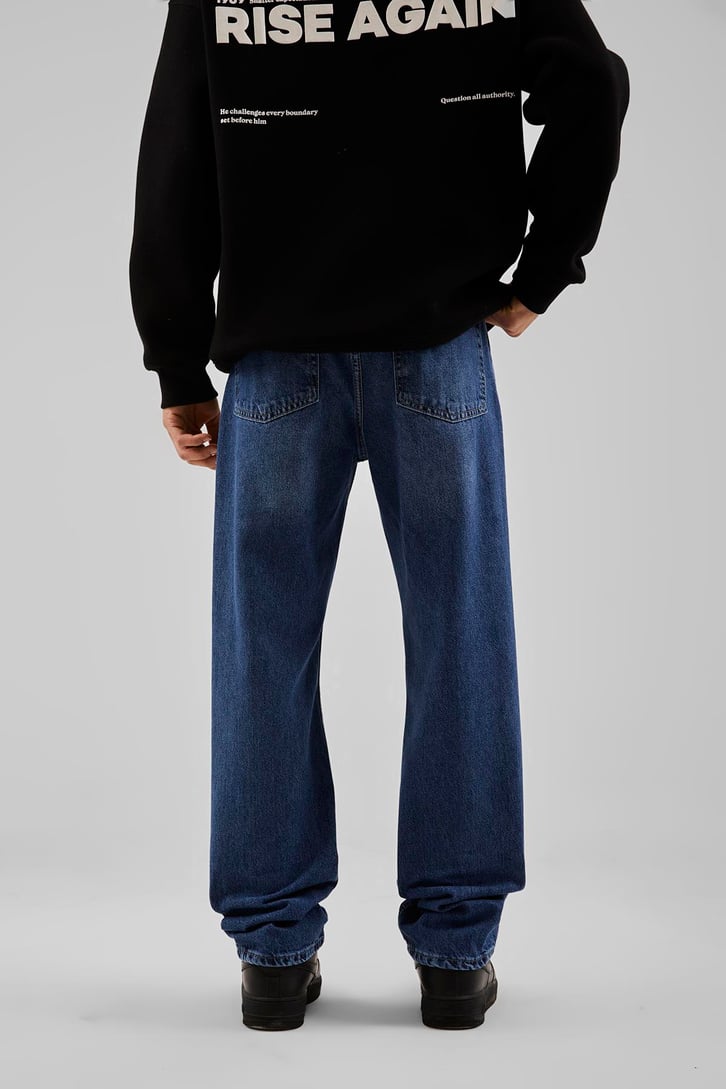 Basic Mavi Baggy Jean