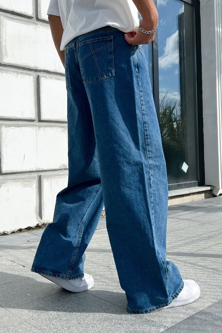 Basic Mavi Baggy Jean