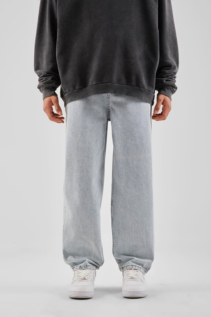 Basıc Mavi Baggy Jean