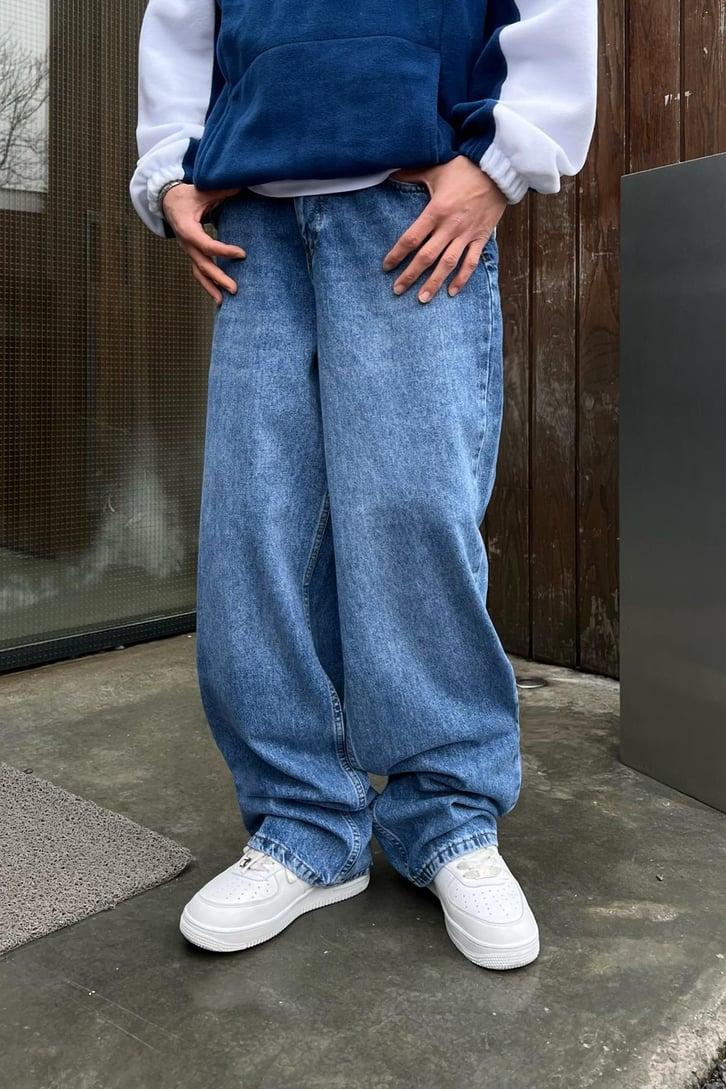Basic Mavi Baggy Jean