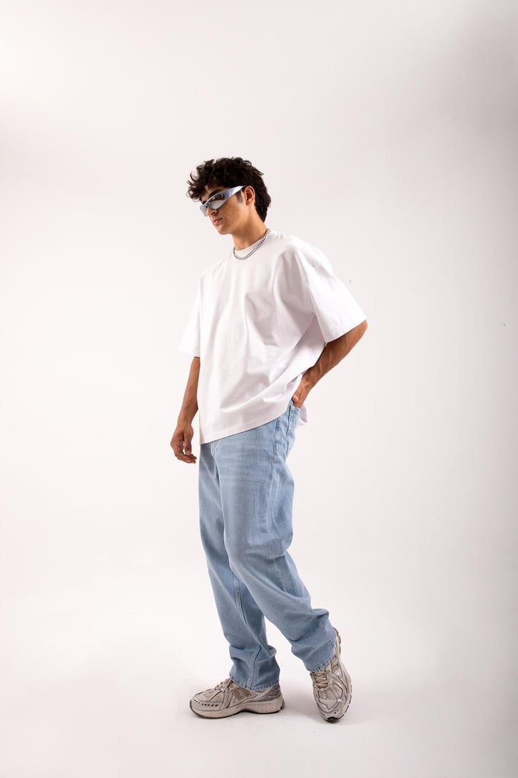 Basic Mavi Baggy Jean