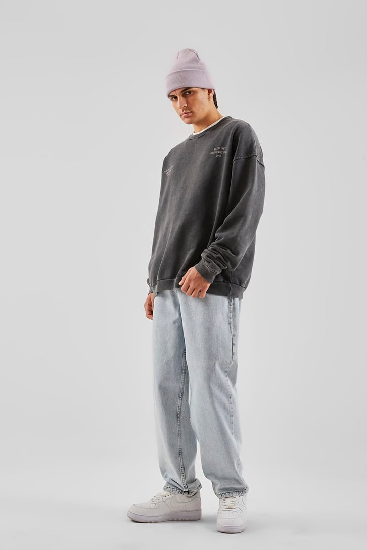 Basıc Mavi Baggy Jean