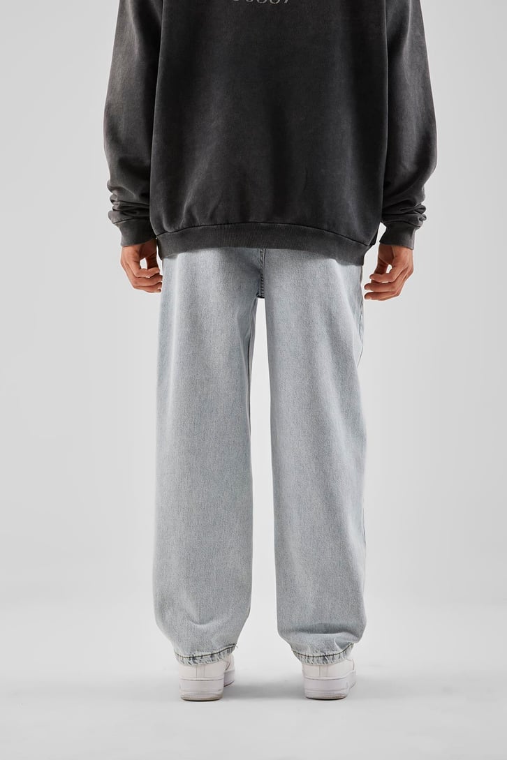 Basıc Mavi Baggy Jean