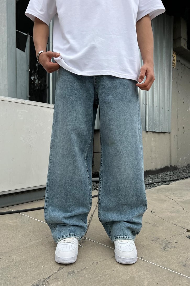 Basic Mavi Baggy Jean
