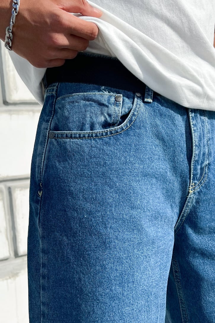 Basic Mavi Baggy Jean