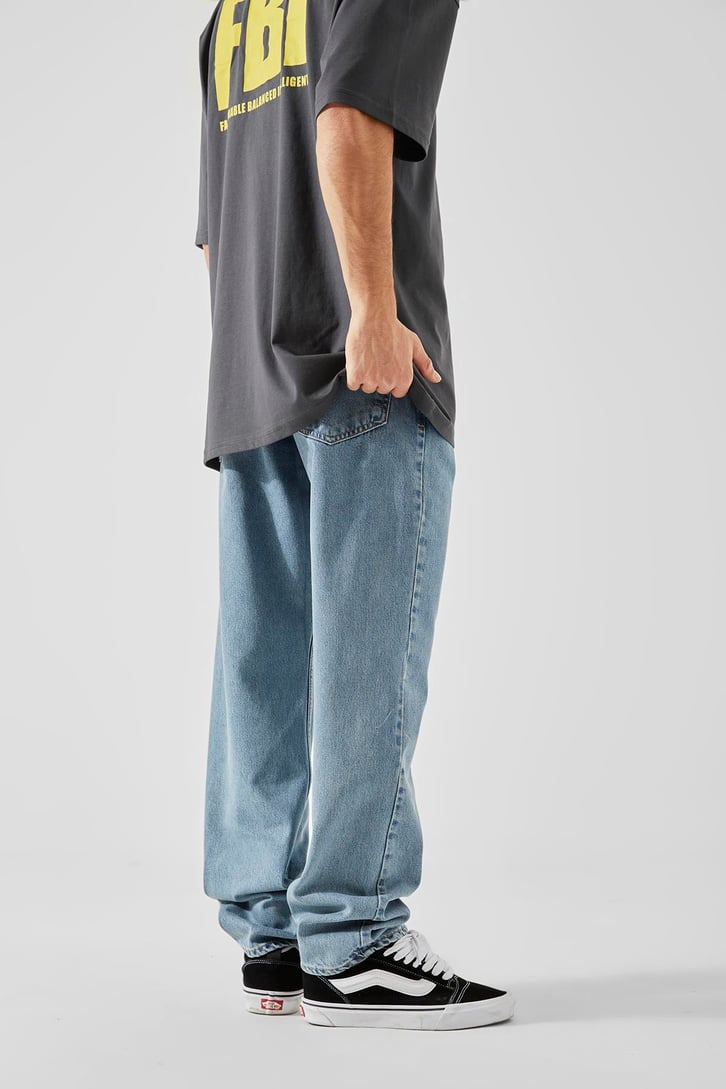 Basic Mavi Baggy Jean