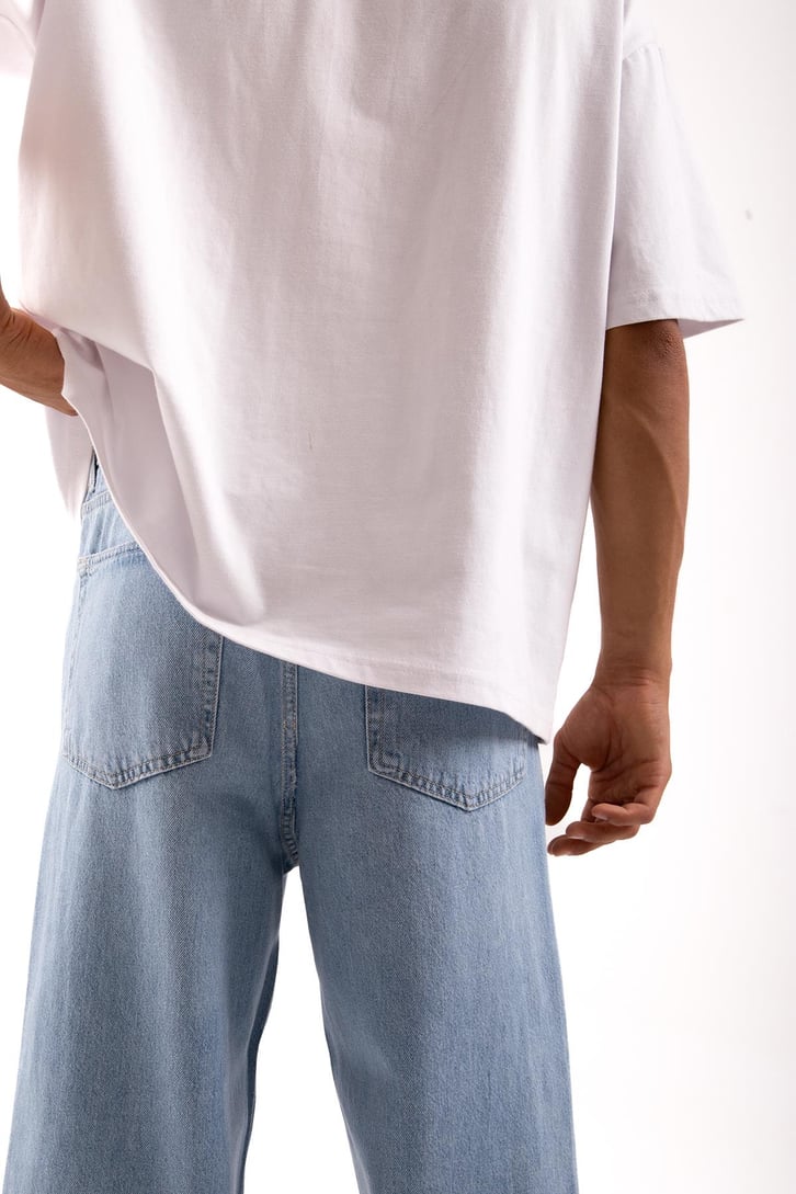 Basic Mavi Baggy Jean