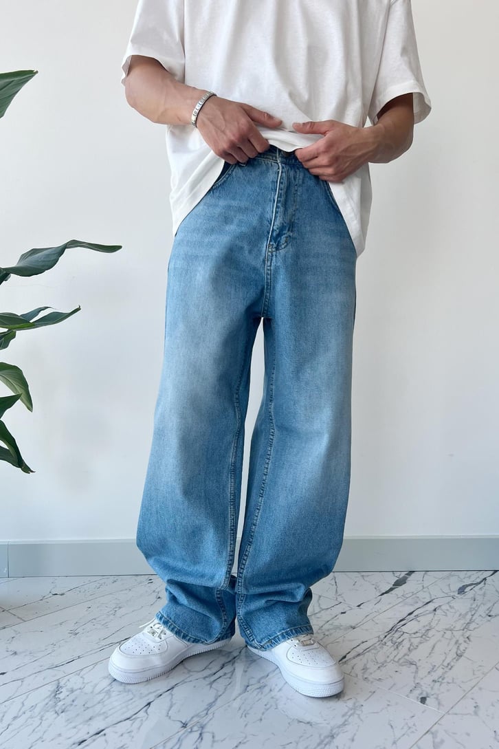 Basic Mavi Baggy Jean
