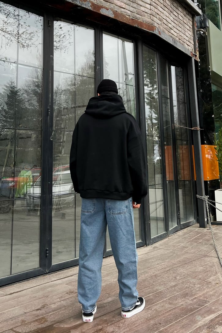 Basic Mavi Baggy Jean