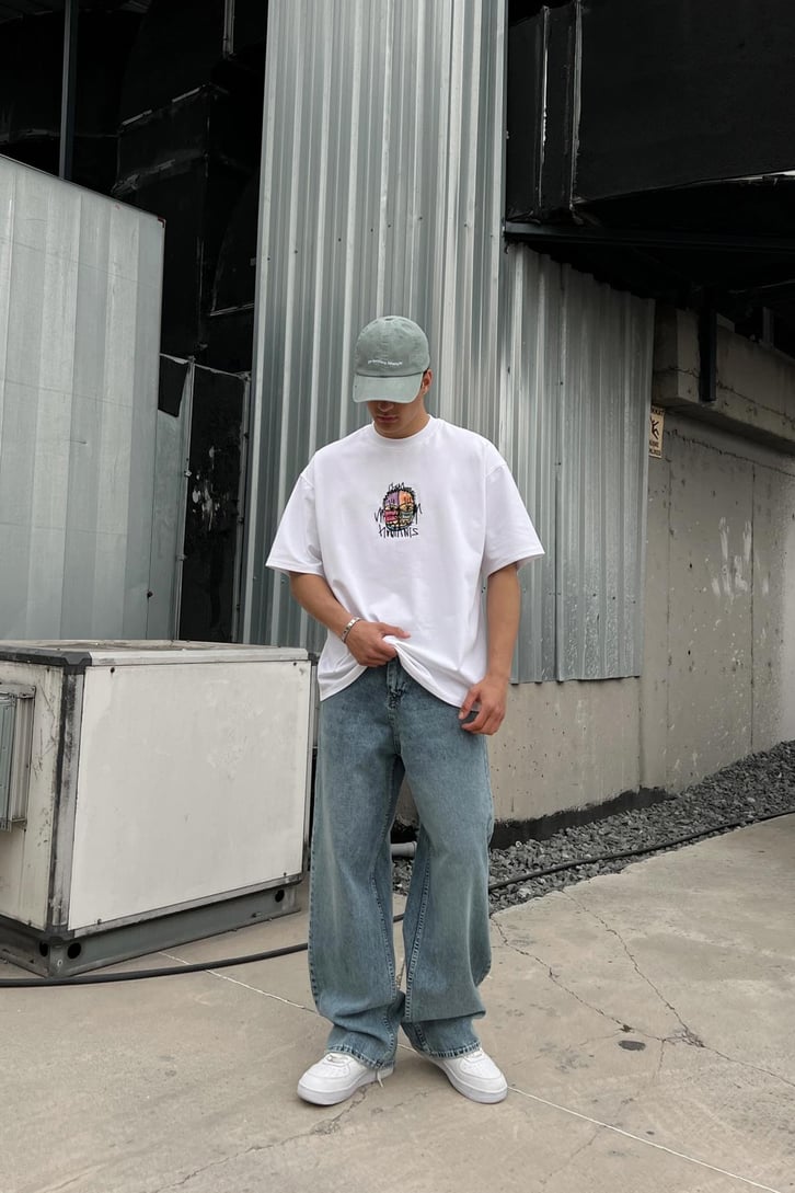 Basic Mavi Baggy Jean