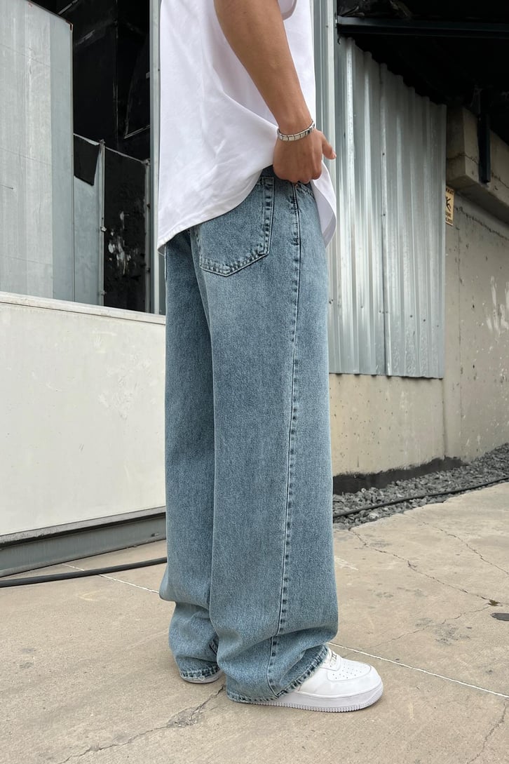 Basic Mavi Baggy Jean