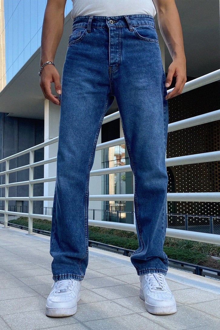 Basic Mavi Baggy Jean