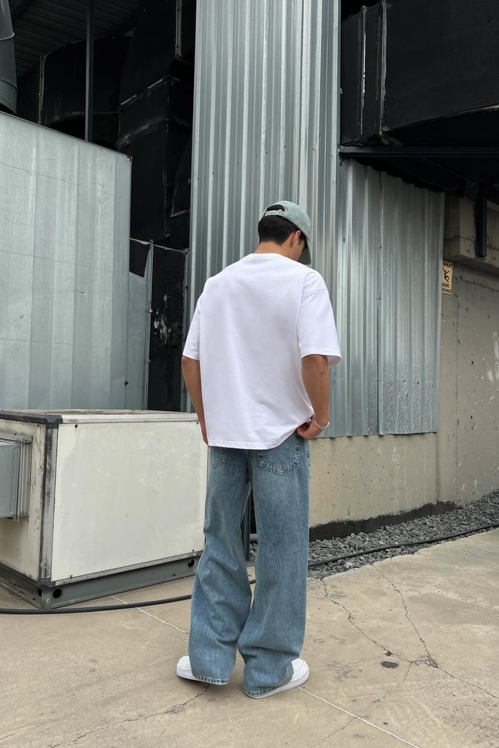 Basic Mavi Baggy Jean