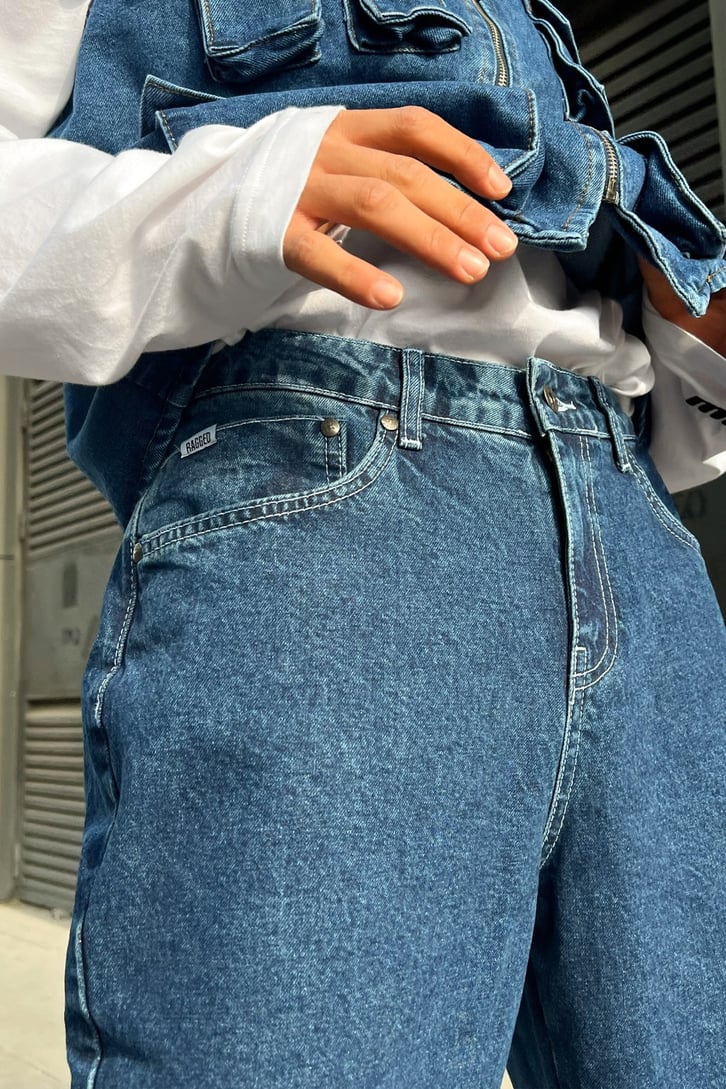 Basic Mavi Baggy Jean