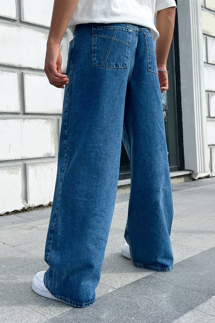 Basic Mavi Baggy Jean