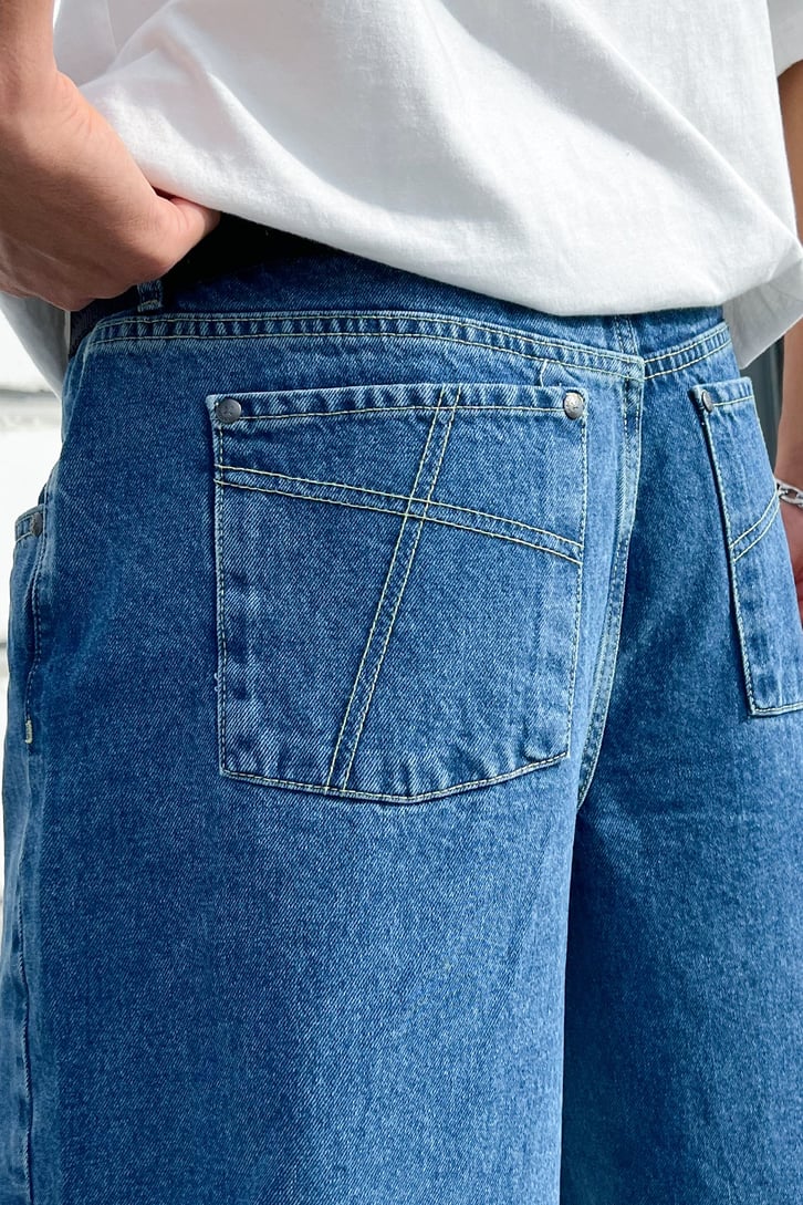Basic Mavi Baggy Jean