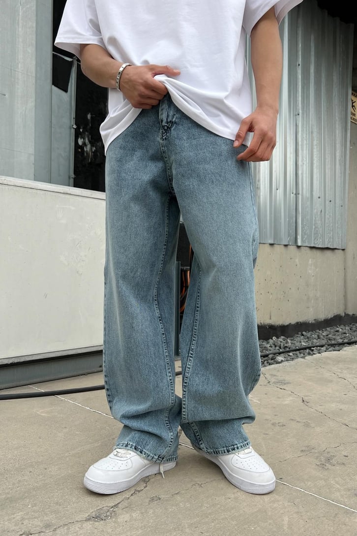 Basic Mavi Baggy Jean