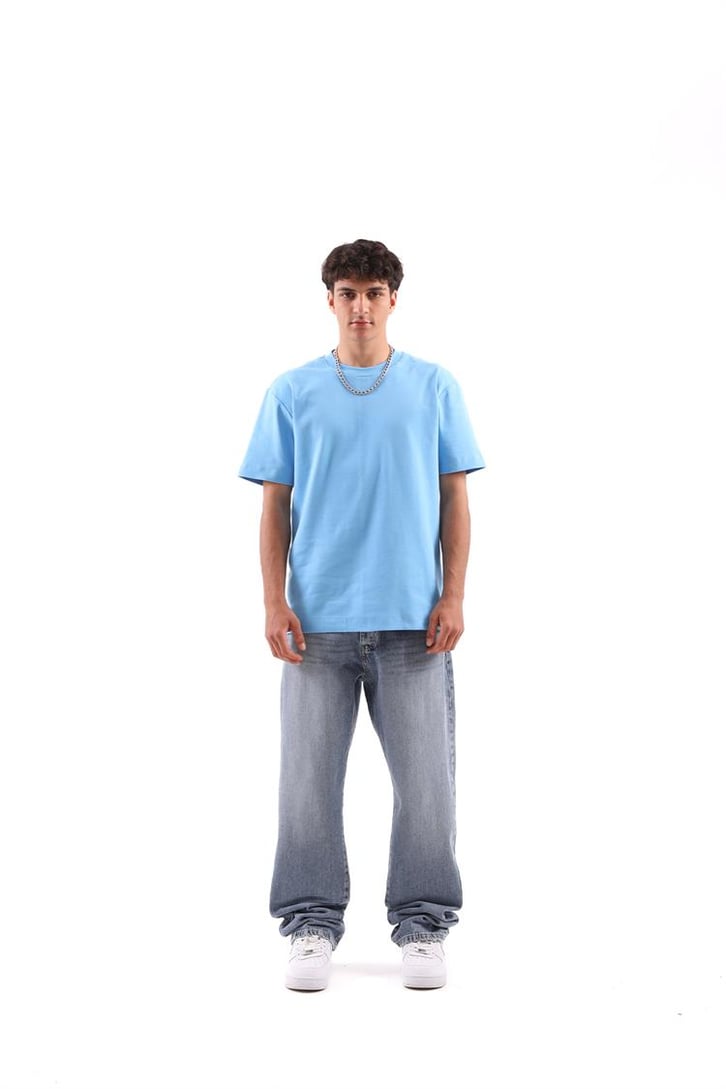 Basic Mavi Regular Fit Tişört