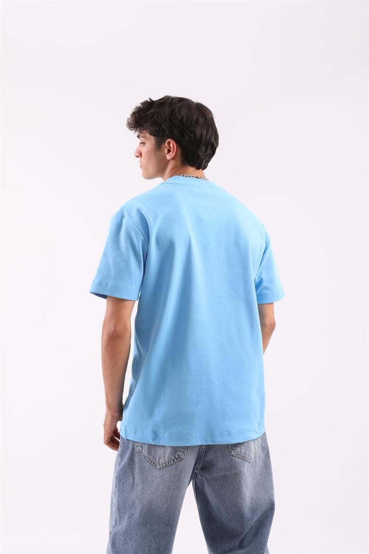 Basic Mavi Regular Fit Tişört